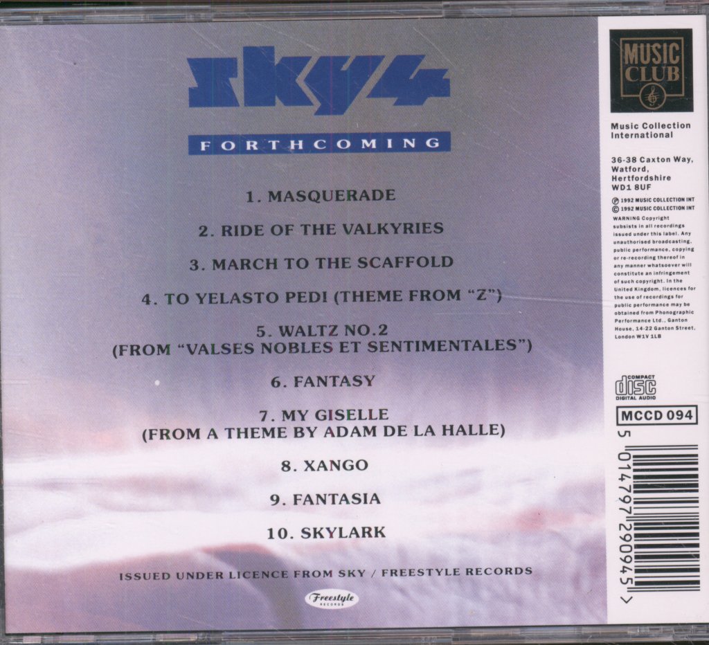 Sky - Forthcoming - Cd