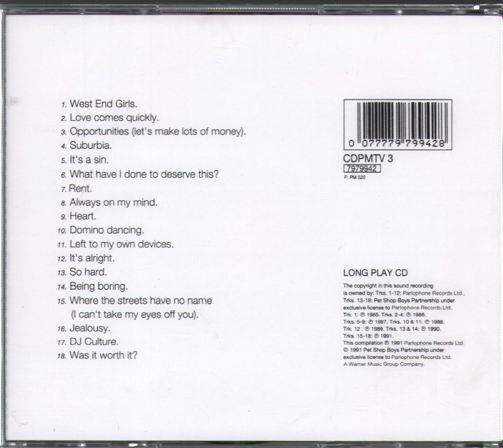 Pet Shop Boys - Discography (The Complete Singles Collection) - Cd
