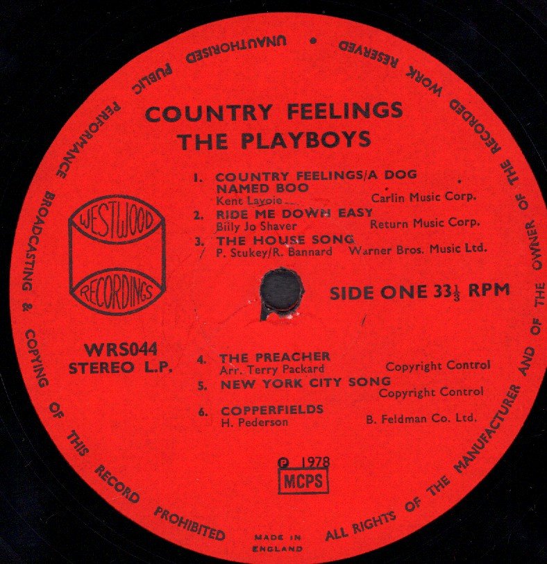 Playboys (Uk Country) - With Country Feelings - Lp