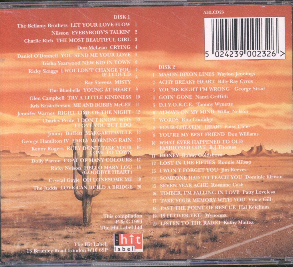 Various Artists - Very Best Of Country Music - Double Cd