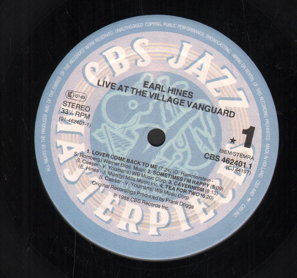 Earl Hines - Live At The Village Vanguard - Lp