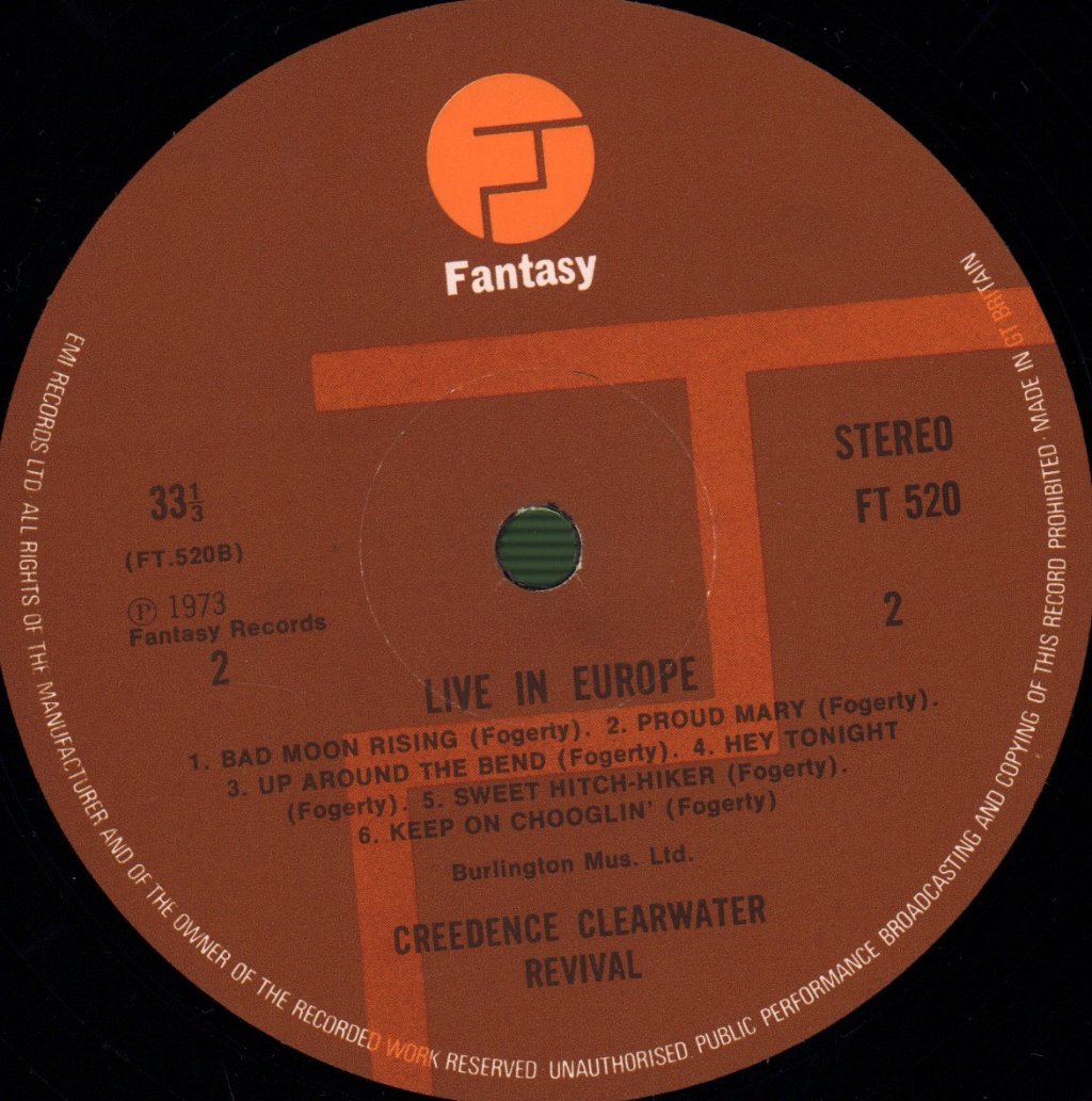 Creedence Clearwater Revival - Live In Europe - Lp
