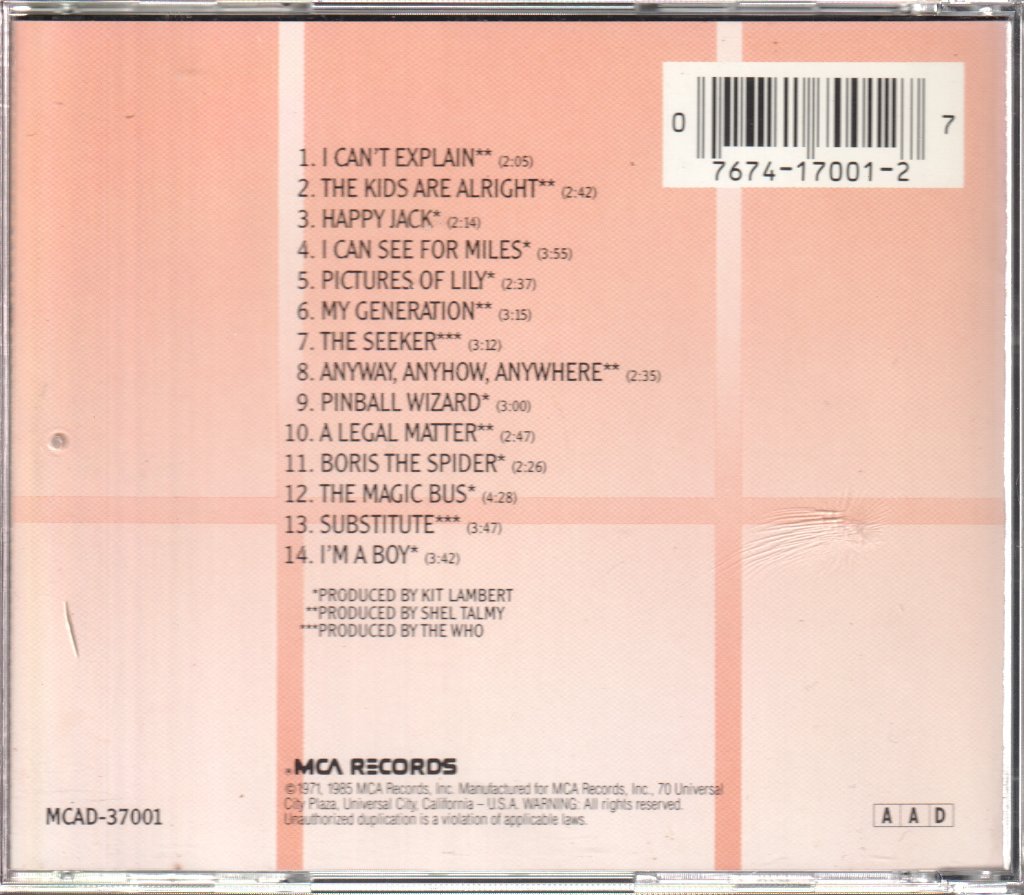 Who - Meaty Beaty Big And Bouncy - Cd