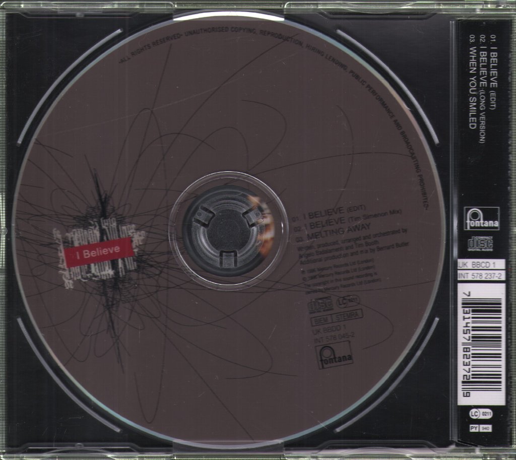 Booth And The Bad Angel - I Believe - Cd