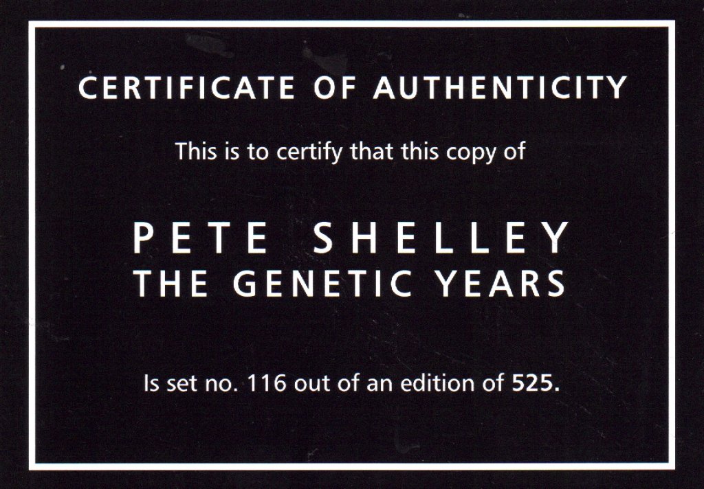Pete Shelley - Genetic Years - Lp Box Set