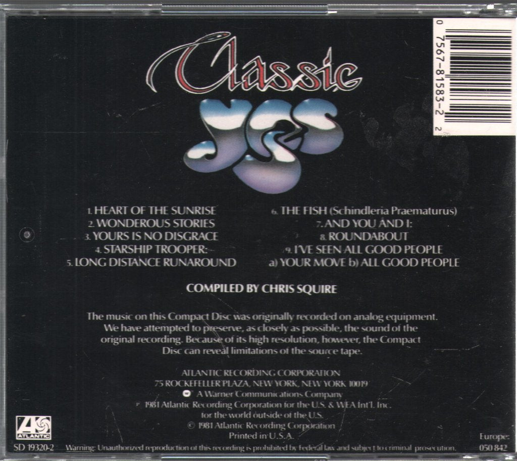 Yes - Classic Yes - Cards