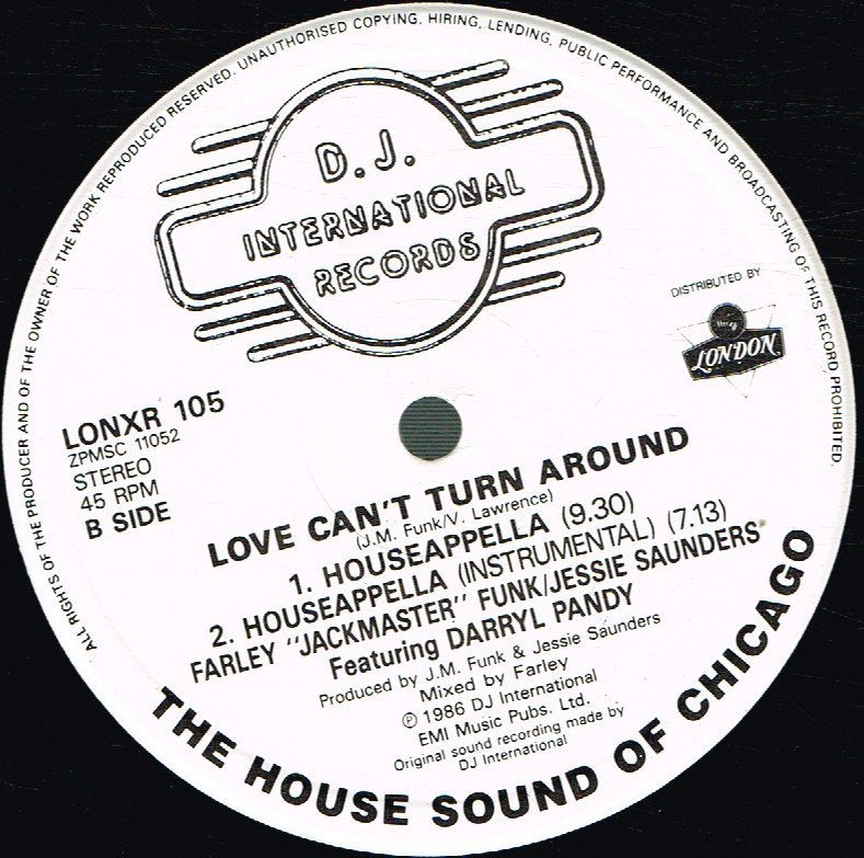 Farley Jackmaster Funk featuring Darryl Pandy - Love Can't Turn Around - 12 Inch