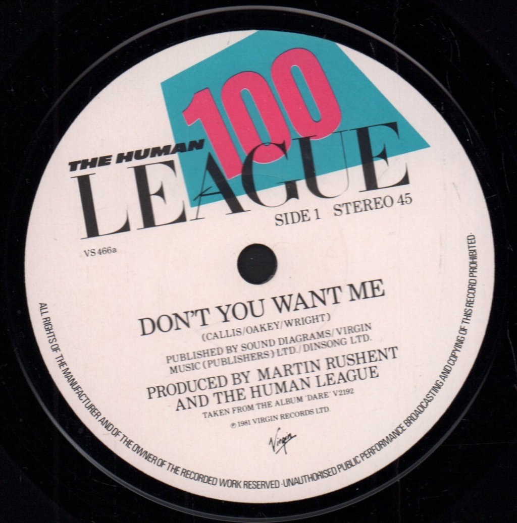 Human League - Don't You Want Me - 7 Inch