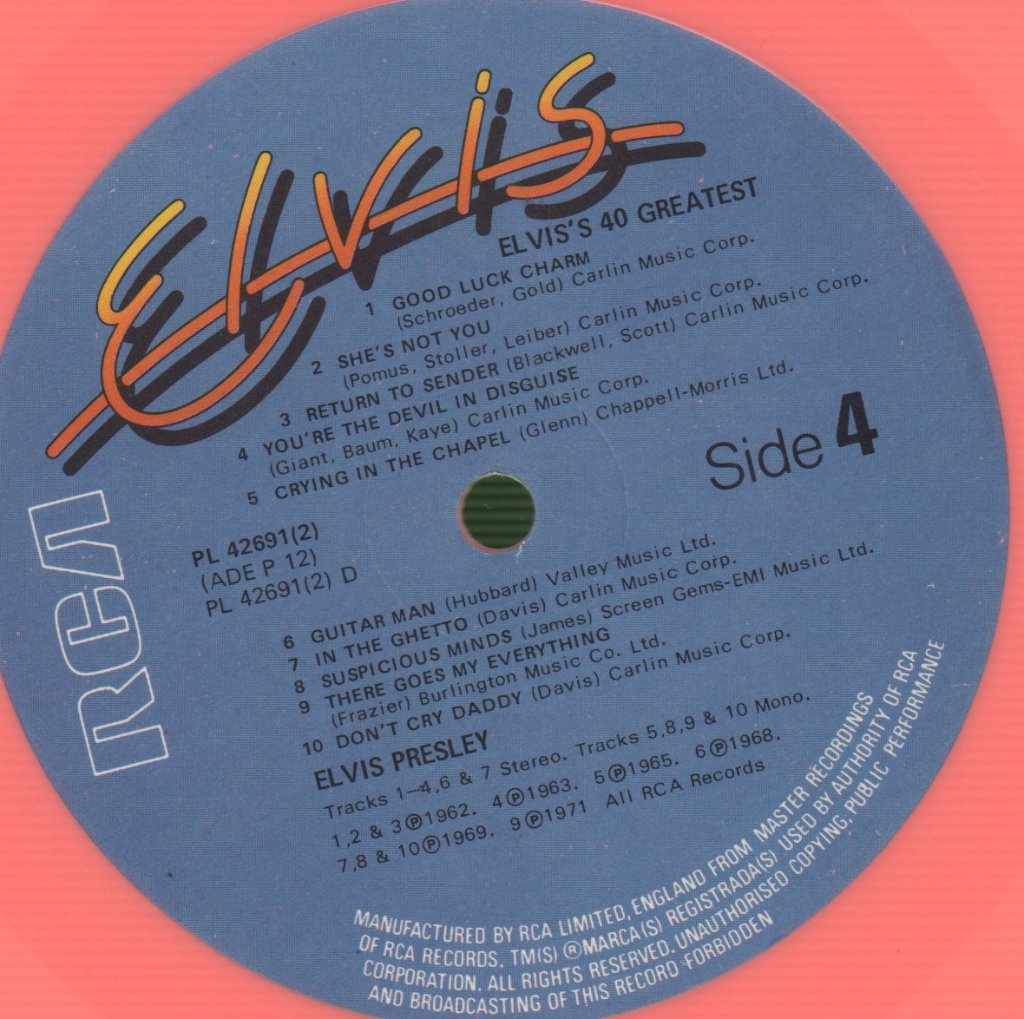 Elvis Presley - 40 Greatest - Double Lp