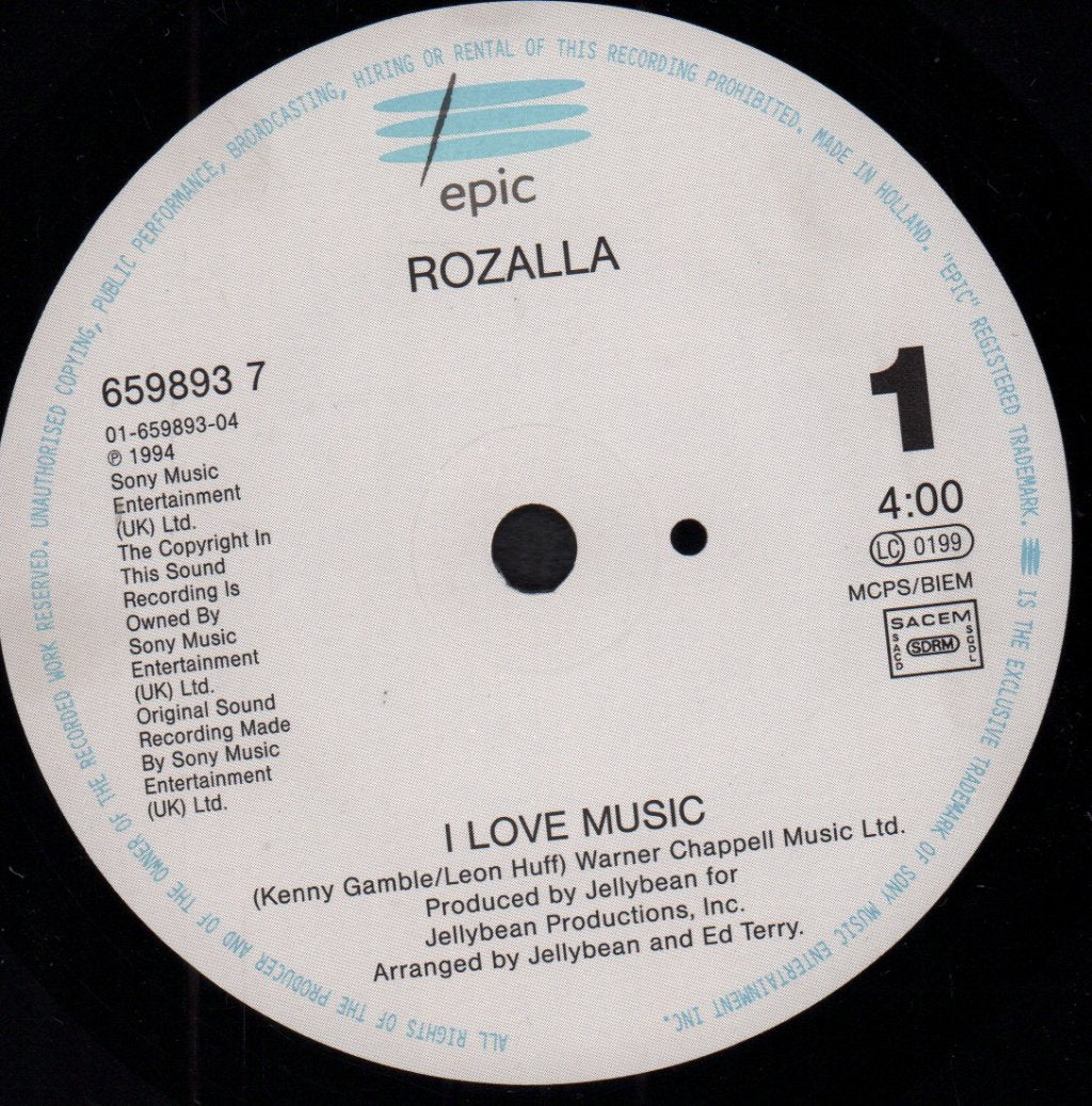 Rozalla - I Love Music - 7 Inch