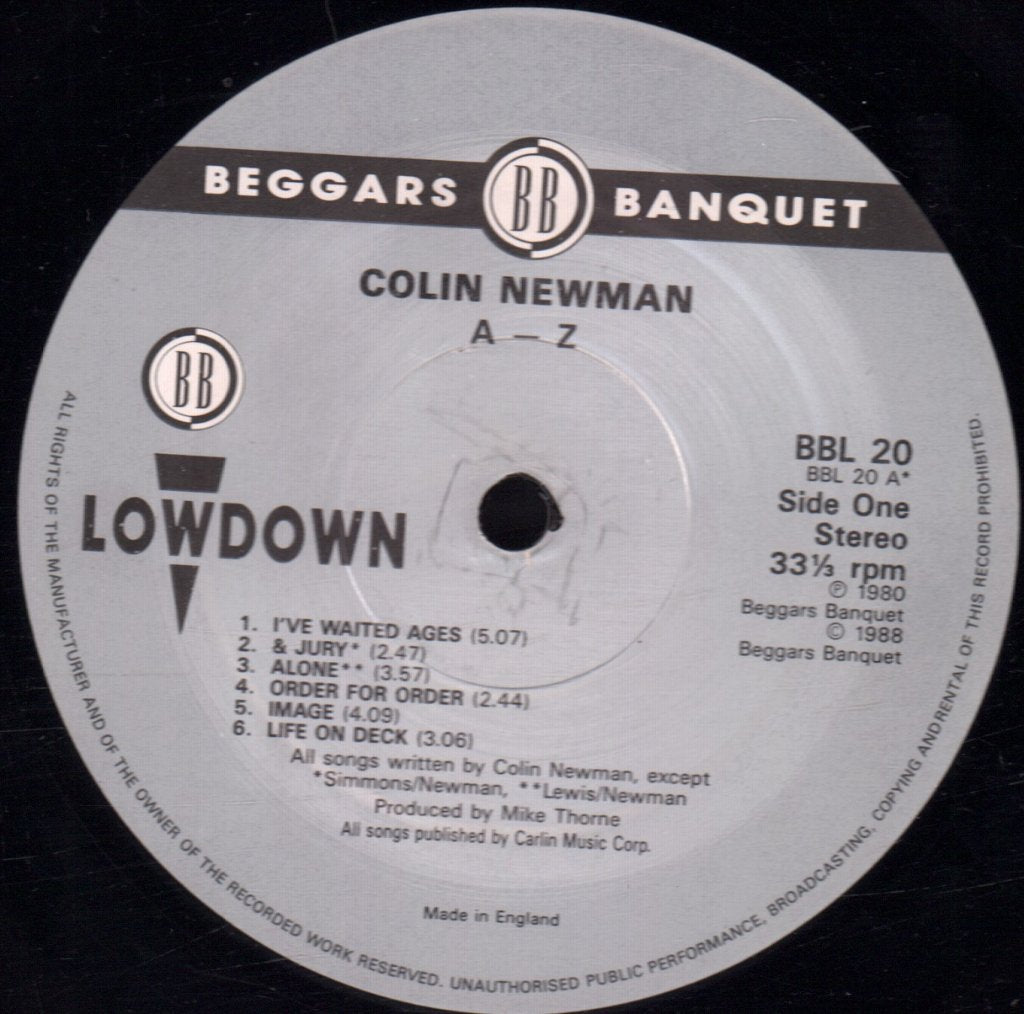 Colin Newman (Wire) - A-Z - Lp