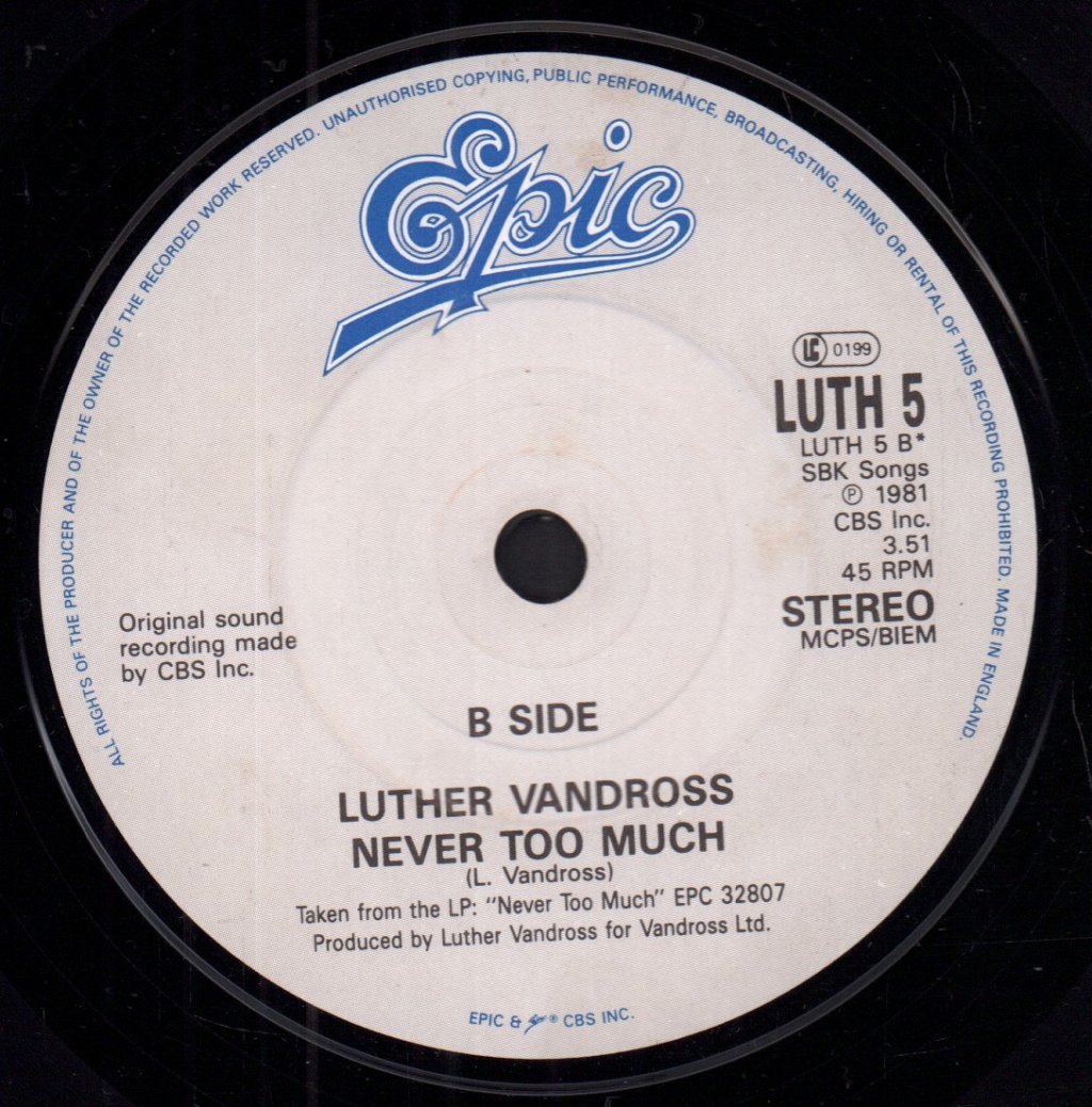 Luther Vandross - Give Me The Reason - 7 Inch