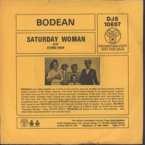 Bodean - Saturday Woman - 7 Inch