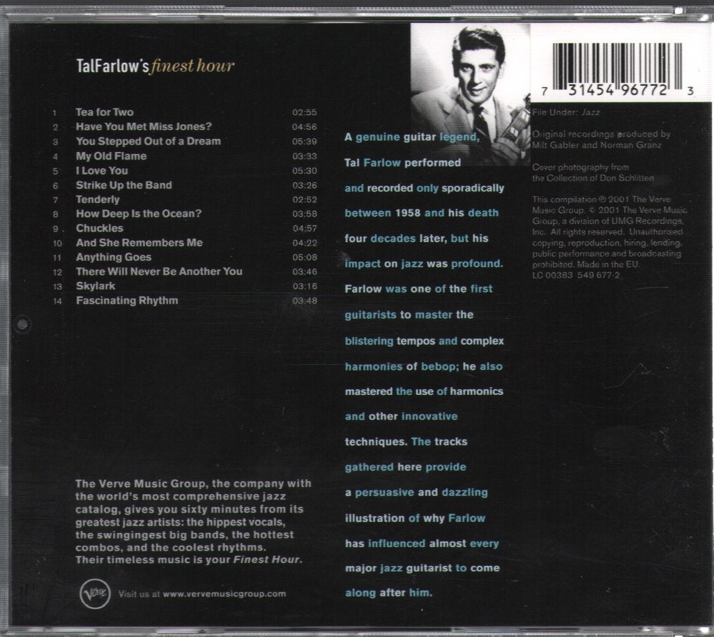 Tal Farlow - Tal Farlow's Finest Hour - Cd