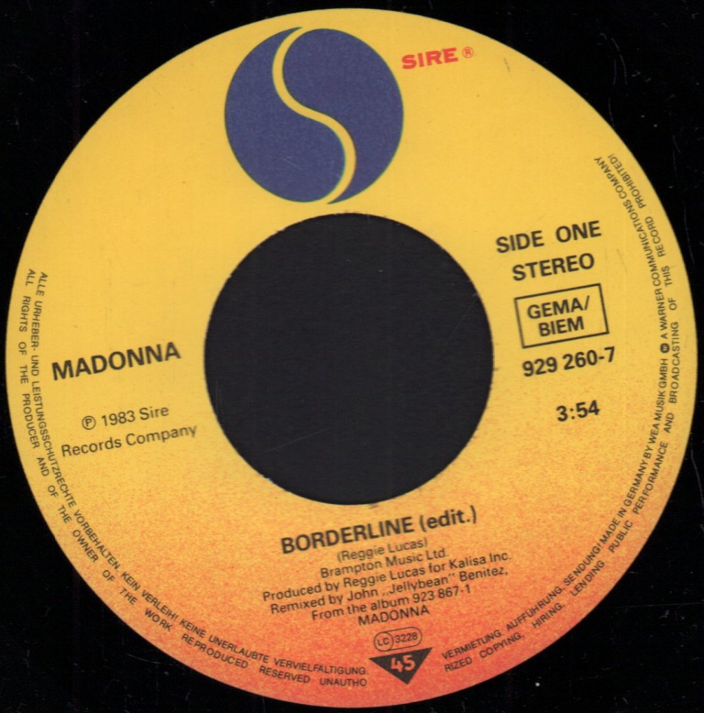Madonna - Borderline - 7 Inch
