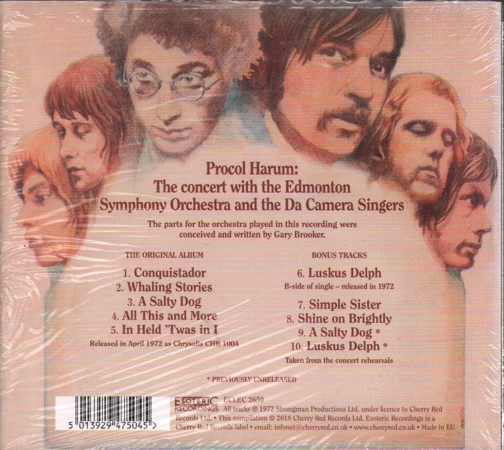 Procol Harum - Live - In Concert With The Edmonton Symphony Orchestra - Cd