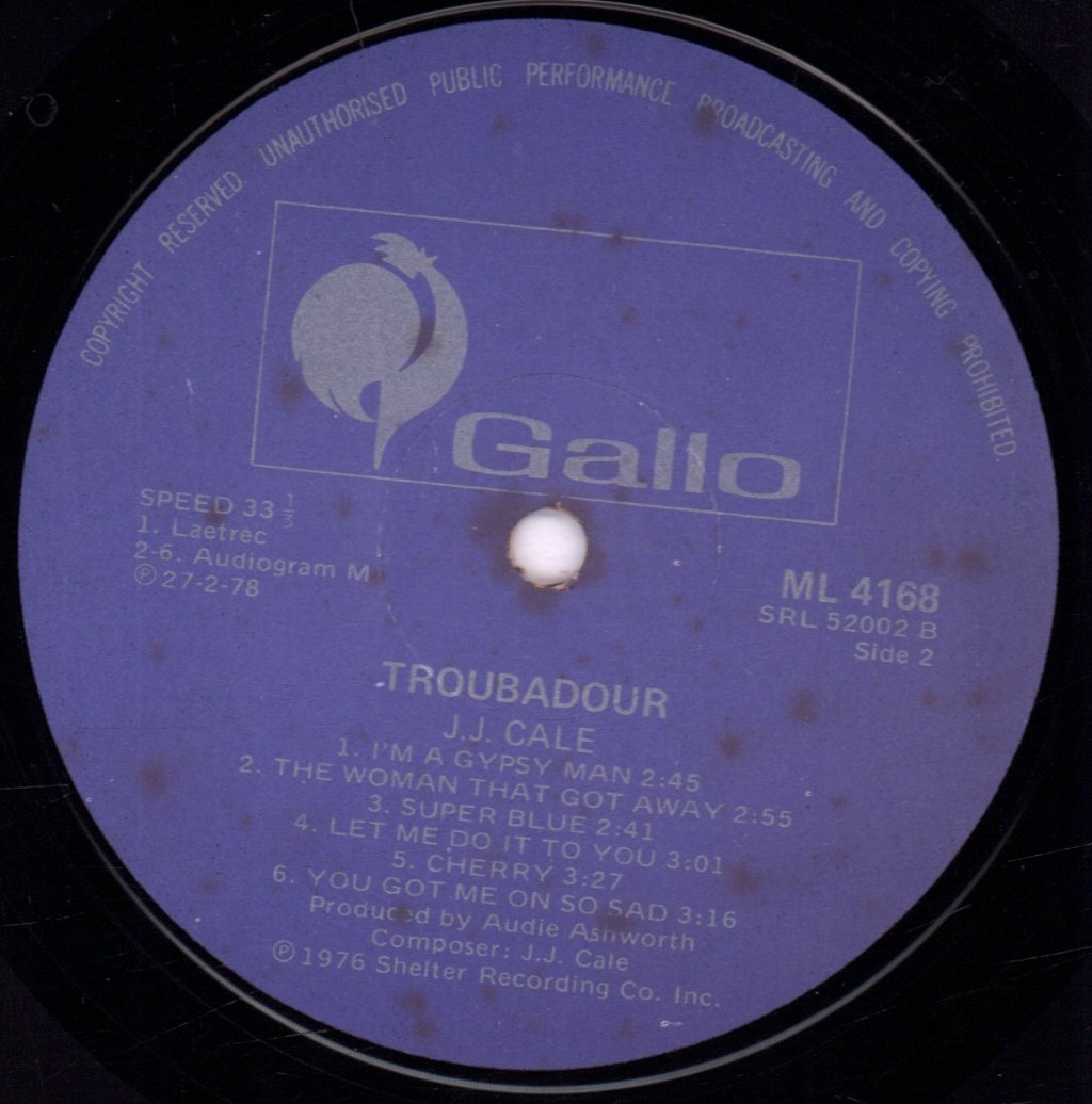J.J. Cale - Troubadour - Lp