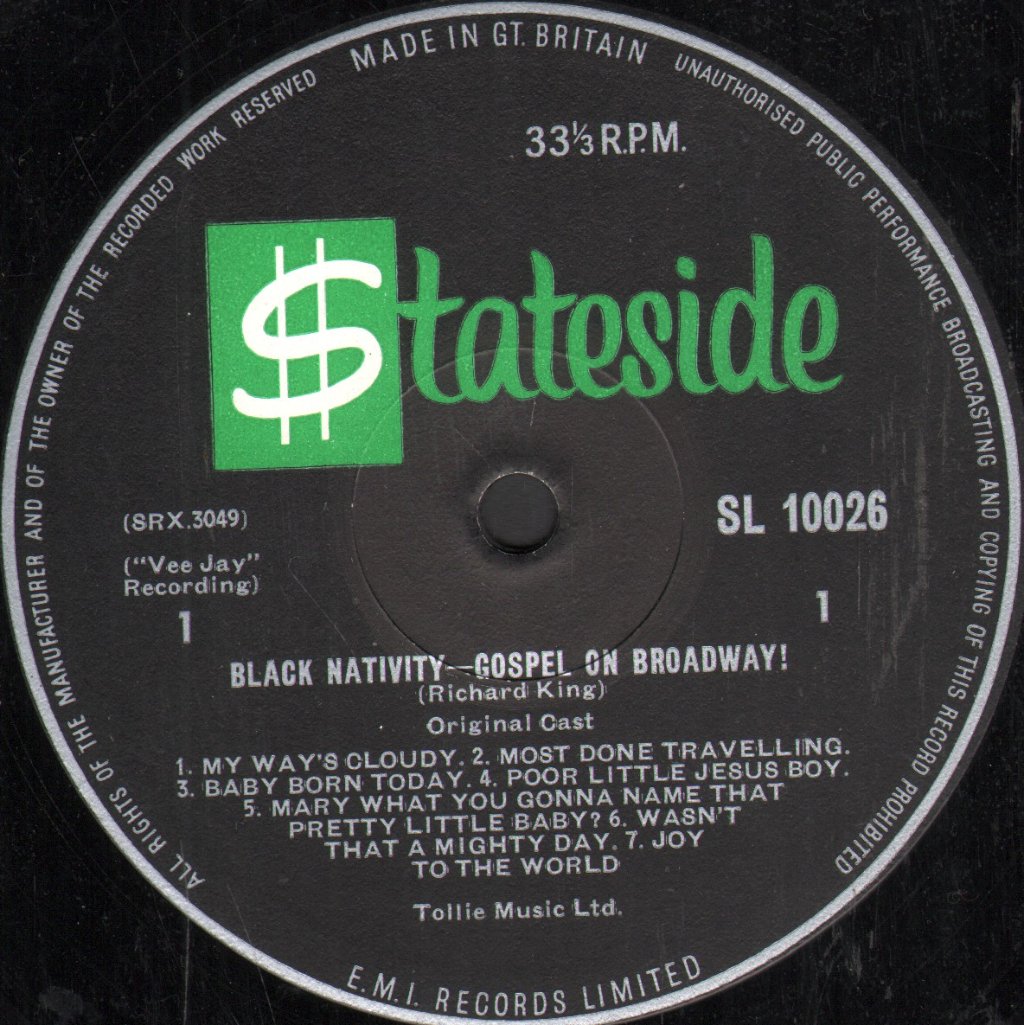 Black Nativity - Original Cast Gospel On Broadway - Lp