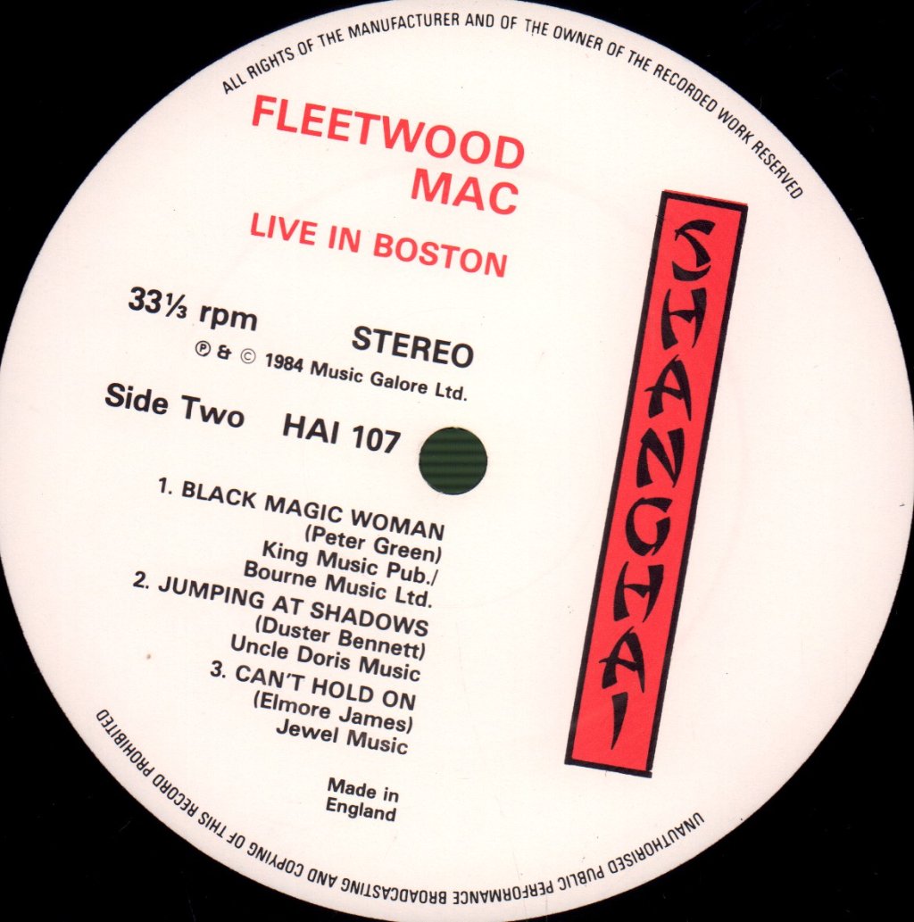 Fleetwood Mac - Live In Boston - Lp