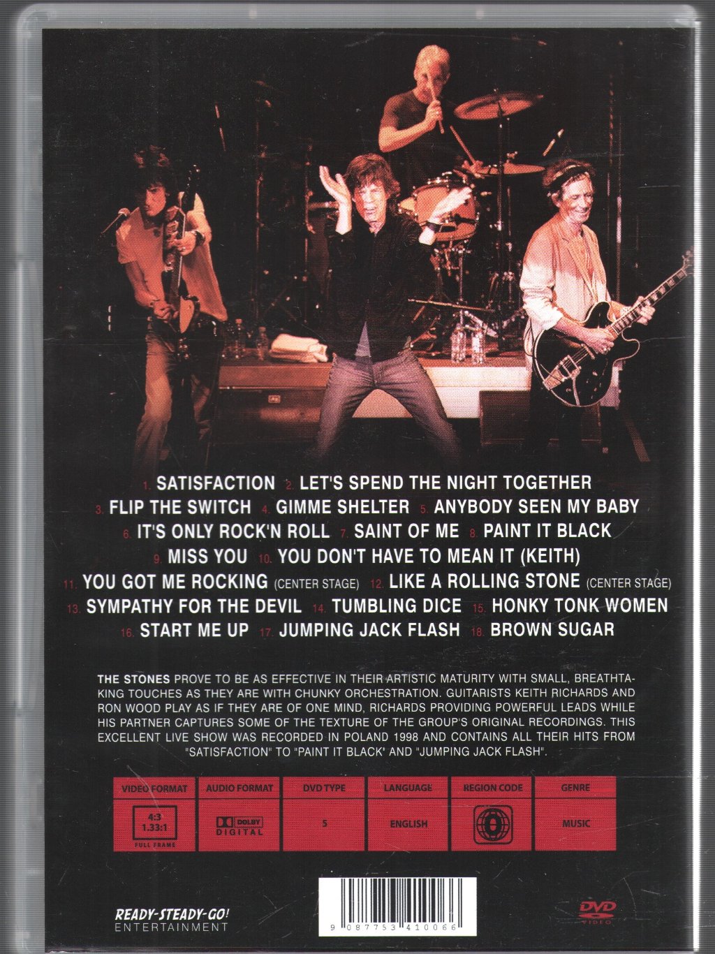 Rolling Stones - Out Of Control - Live 1998 - Dvd