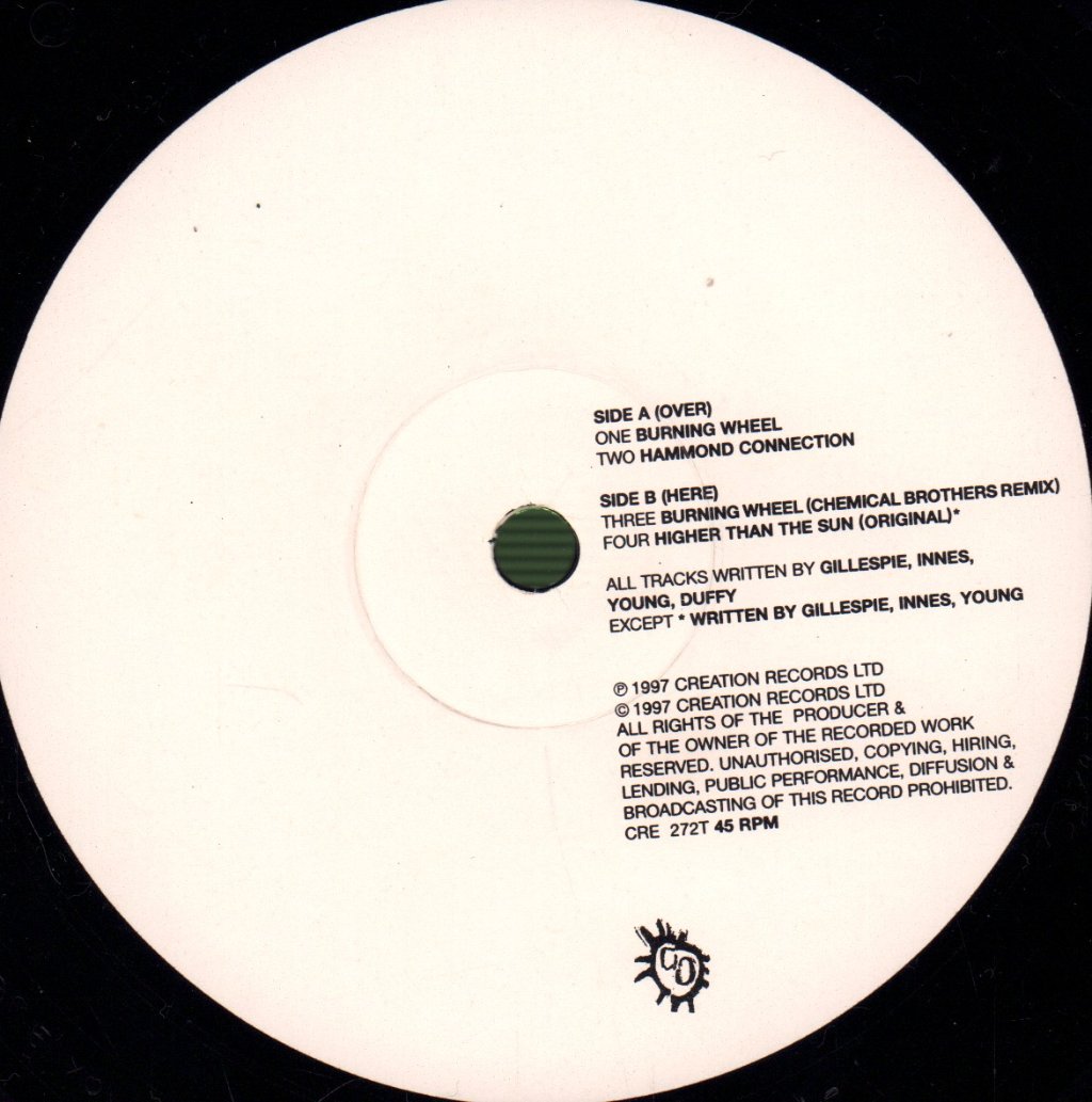 Primal Scream - Burning Wheel - 12 Inch