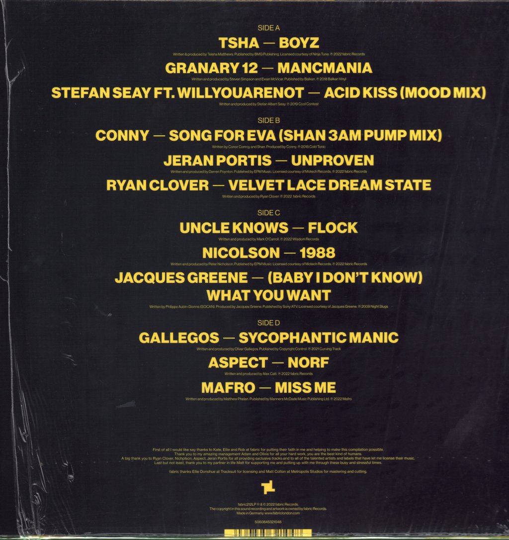 TSHA - Fabric Presents TSHA - Double Lp