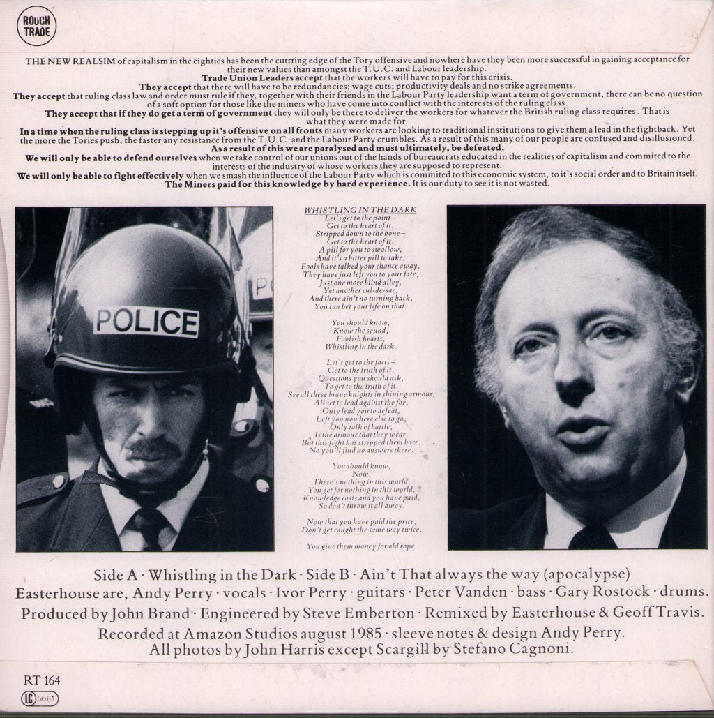 Easterhouse - Whistling In The Dark - 7 Inch