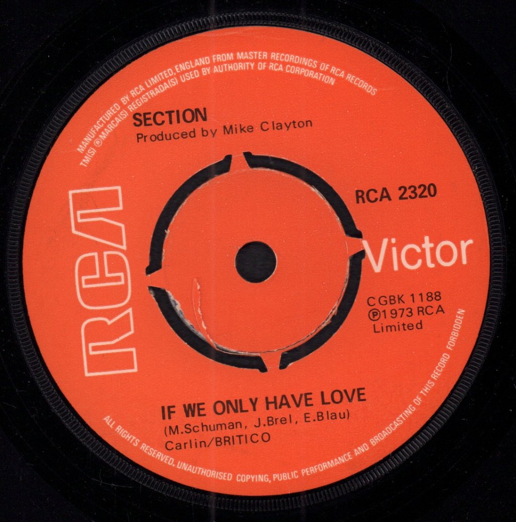 Section - If We Only Have Love - 7 Inch