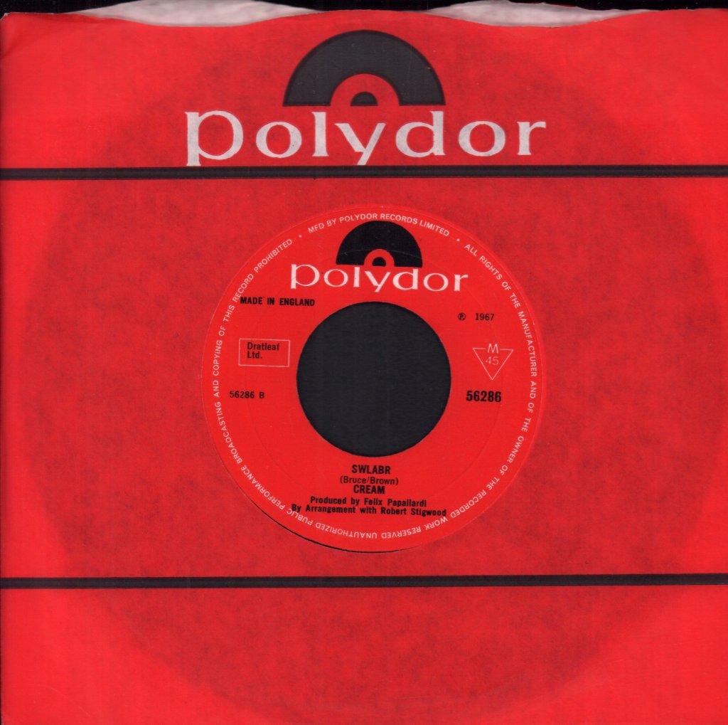 Cream - Sunshine Of Your Love - 7 Inch