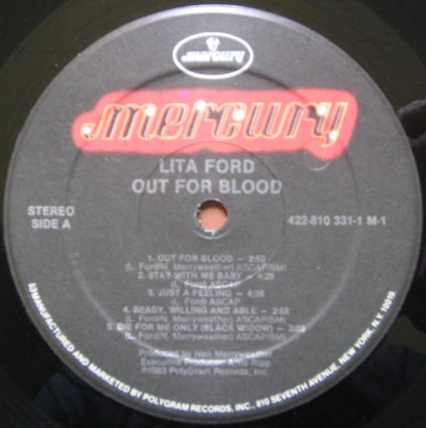 Lita Ford - Out For Blood - Lp