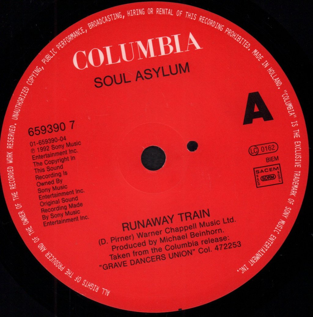 Soul Asylum - Runaway Train - 7 Inch