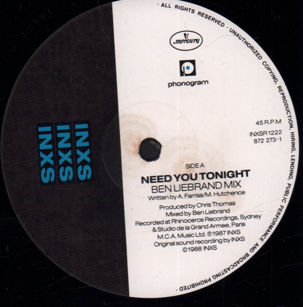 INXS - Need You Tonight - 12 Inch