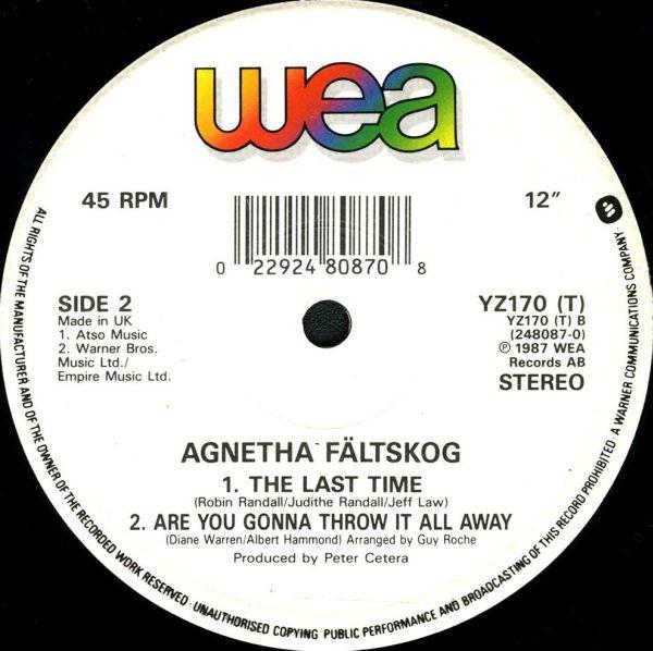 Agnetha Fältskog - Last Time - 12 Inch