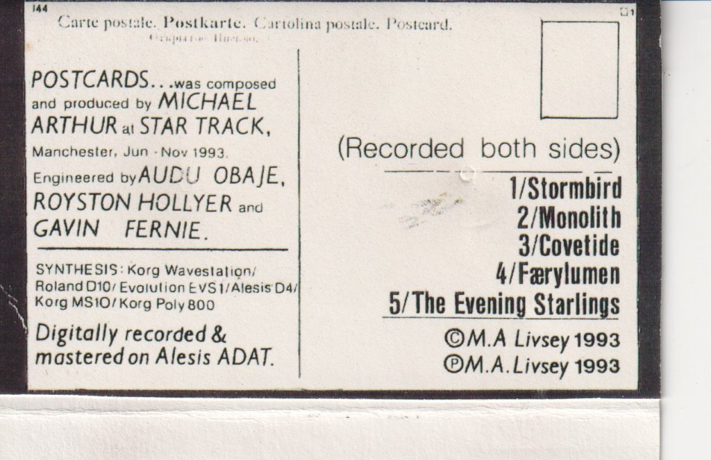 michael arthur - postcards - Cassette