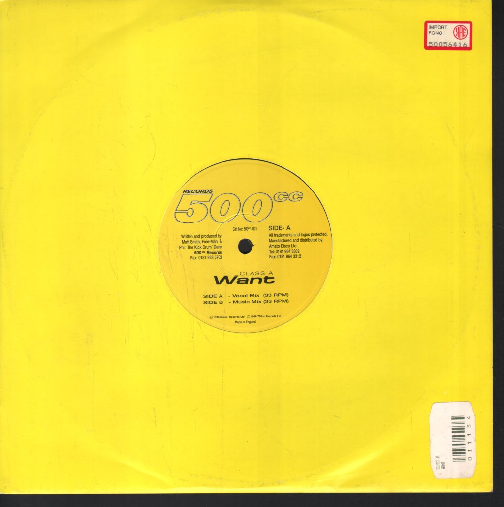 Class A - Want - 10 Inch