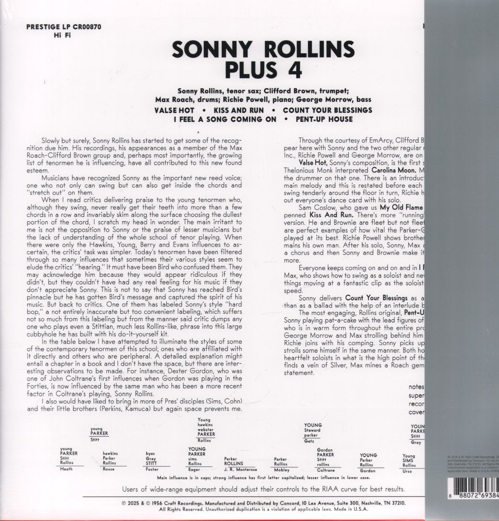 Sonny Rollins - Plus 4 - Lp