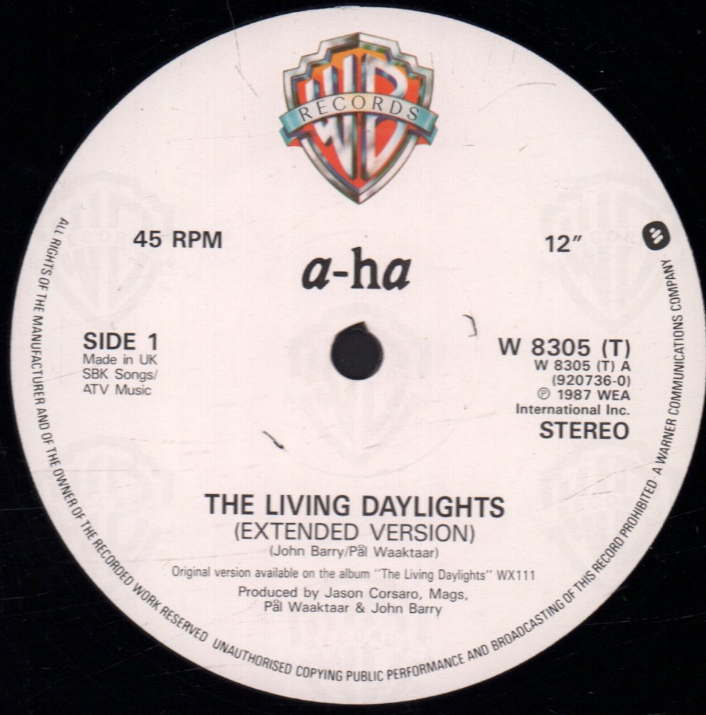 A-Ha - Living Daylights - 12 Inch