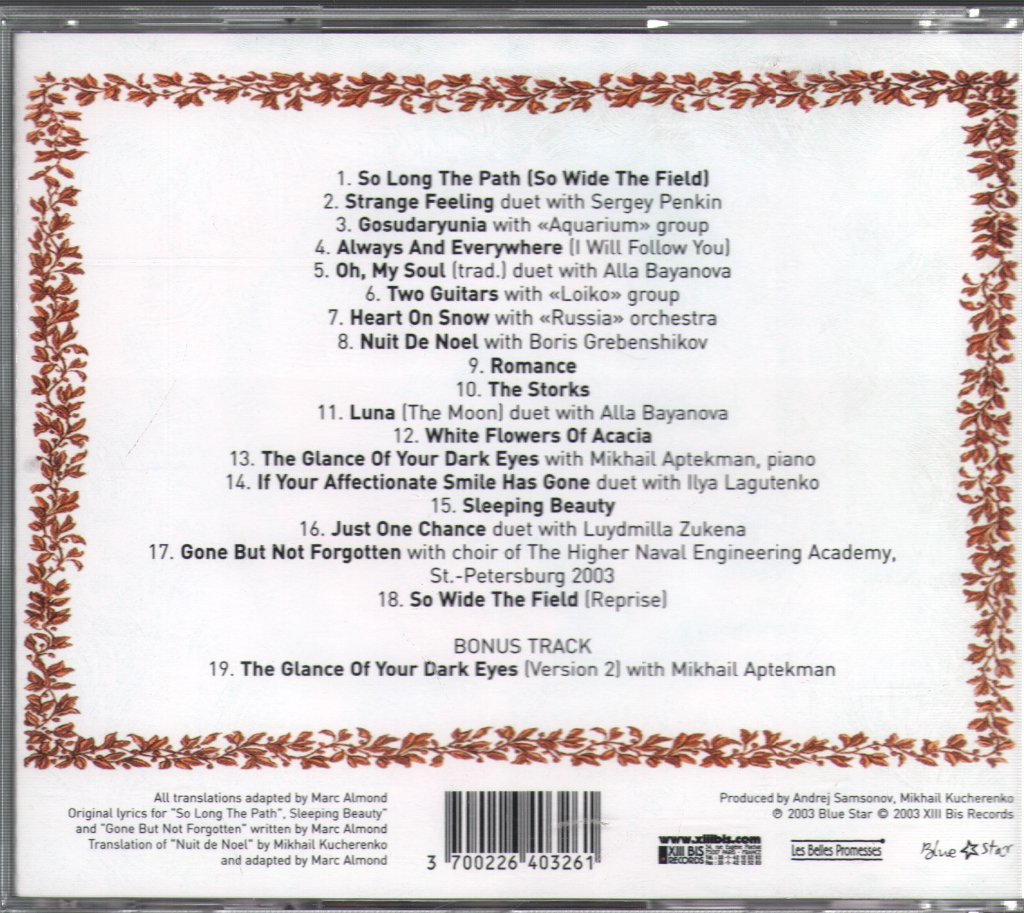 Marc Almond - Heart On Snow - Cd
