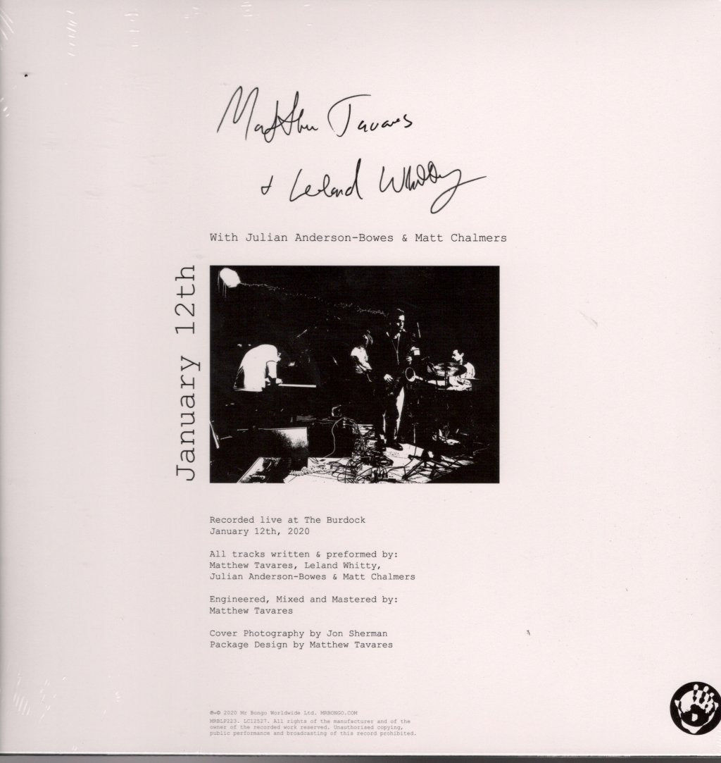 Matthew Tavares & Leland Whitty - January 12th - Lp