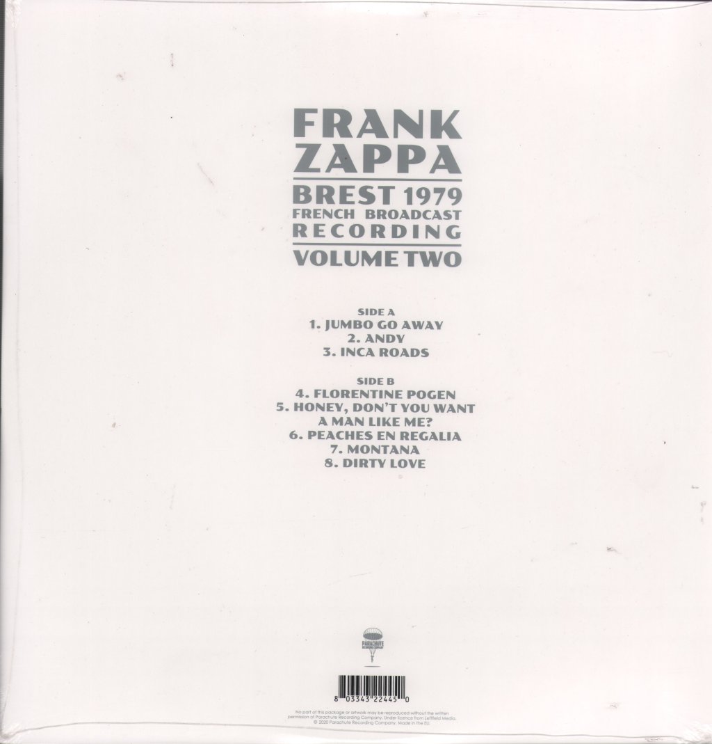 Frank Zappa - Brest 1979 Volume Two (French Broadcast Recording) - Lp