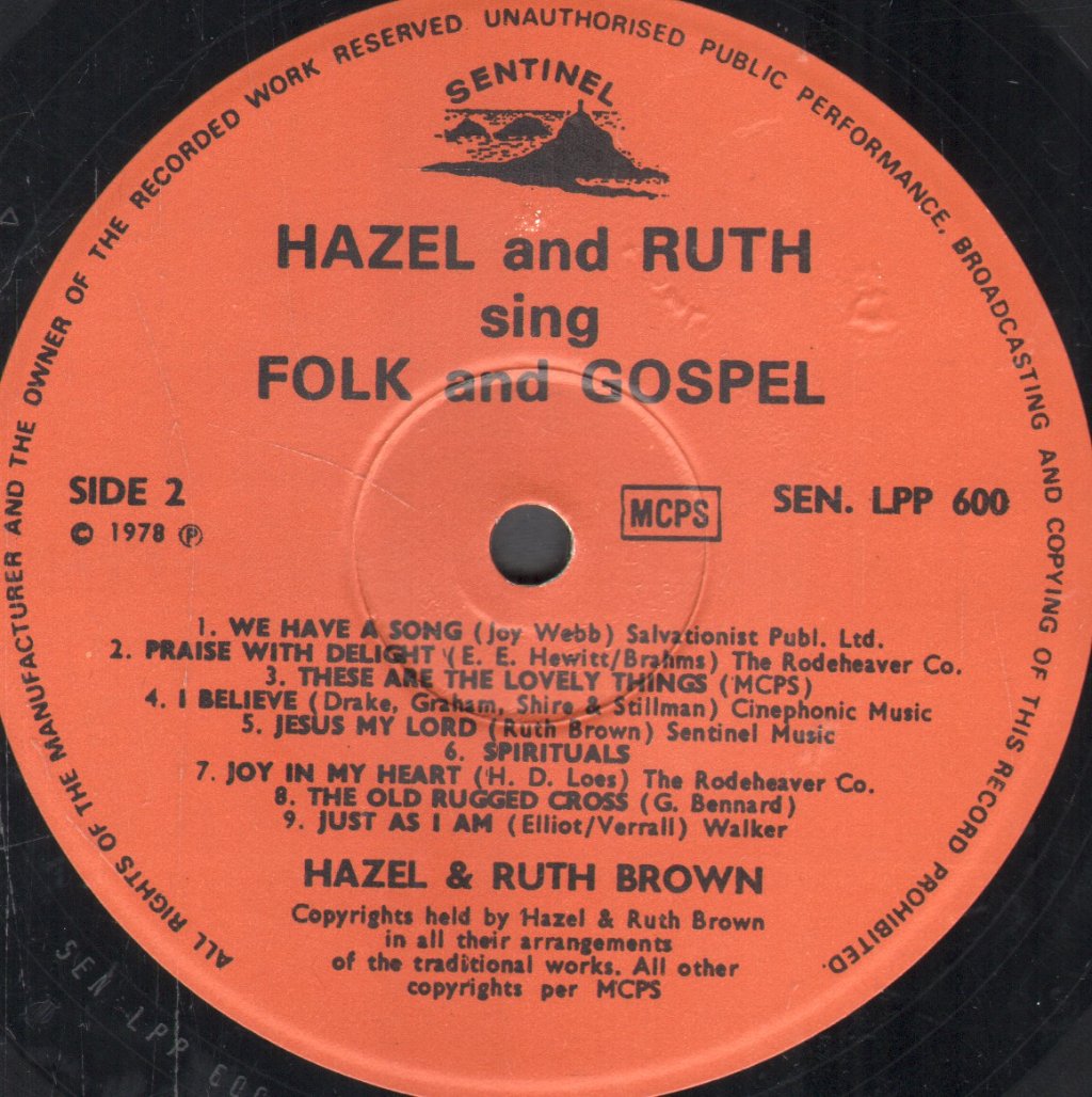 Hazel and Ruth - Sing Folk & Gospel - Lp
