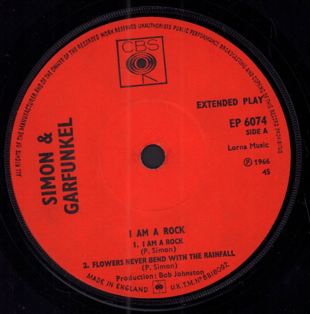 Simon And Garfunkel - I Am A Rock - 7 Inch