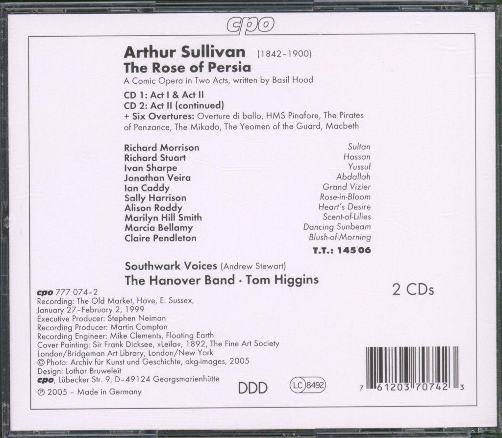 Southwark Voices · The Hanover Band · Tom Higgins - Rose Of Persia - Double Cd