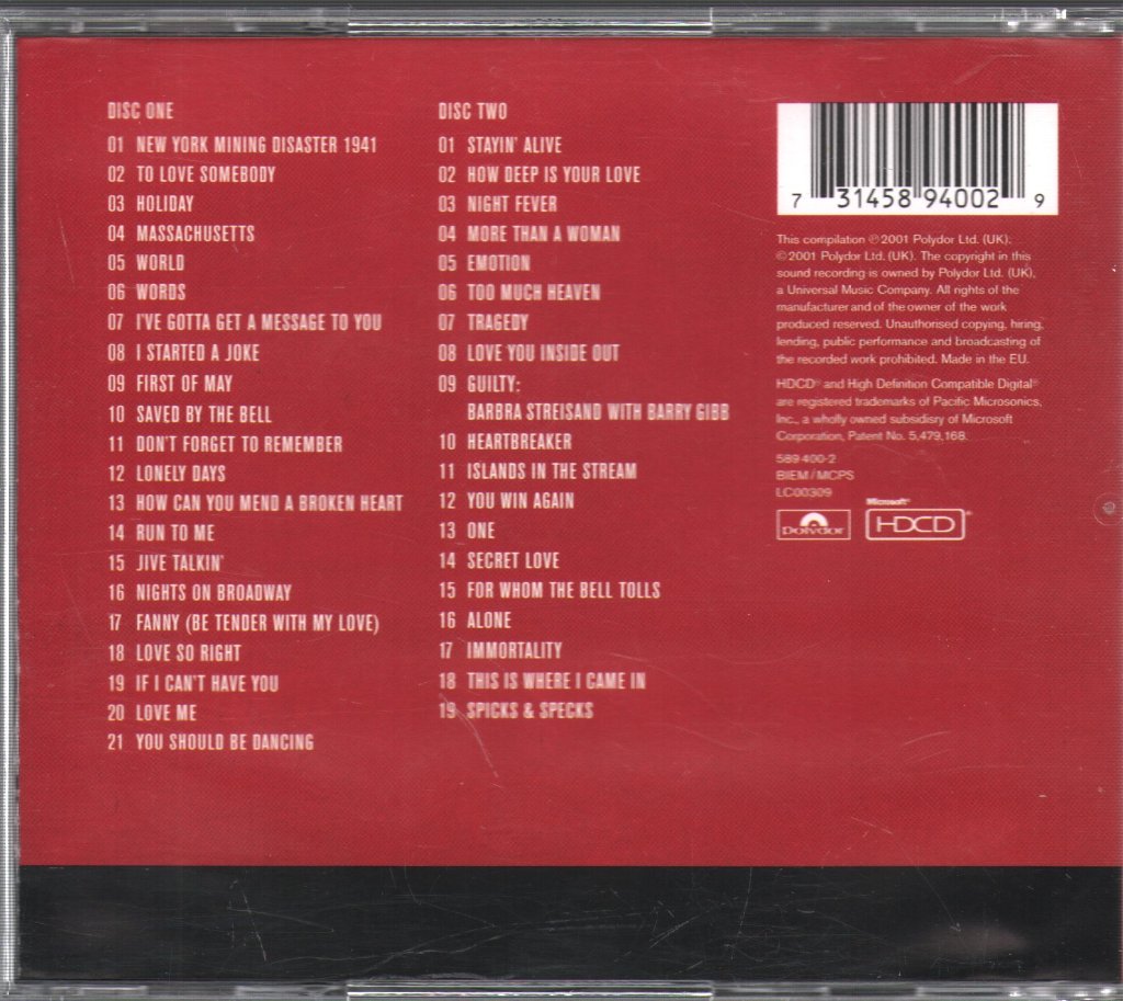 Bee Gees - Their Greatest Hits: The Record - Double Cd