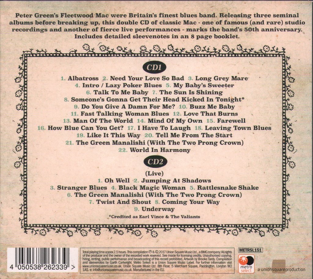 Fleetwood Mac - Love That Burns: The Blues Years - Double Cd