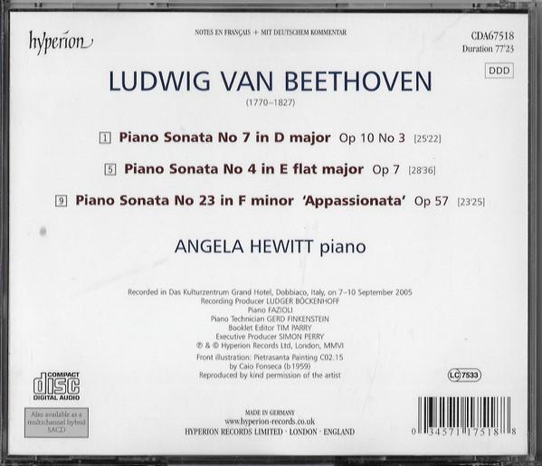 Angela Hewitt - Piano Sonatas: Op 57 'Appassionata' - Op 10 No 3 - Op 7 - Cd