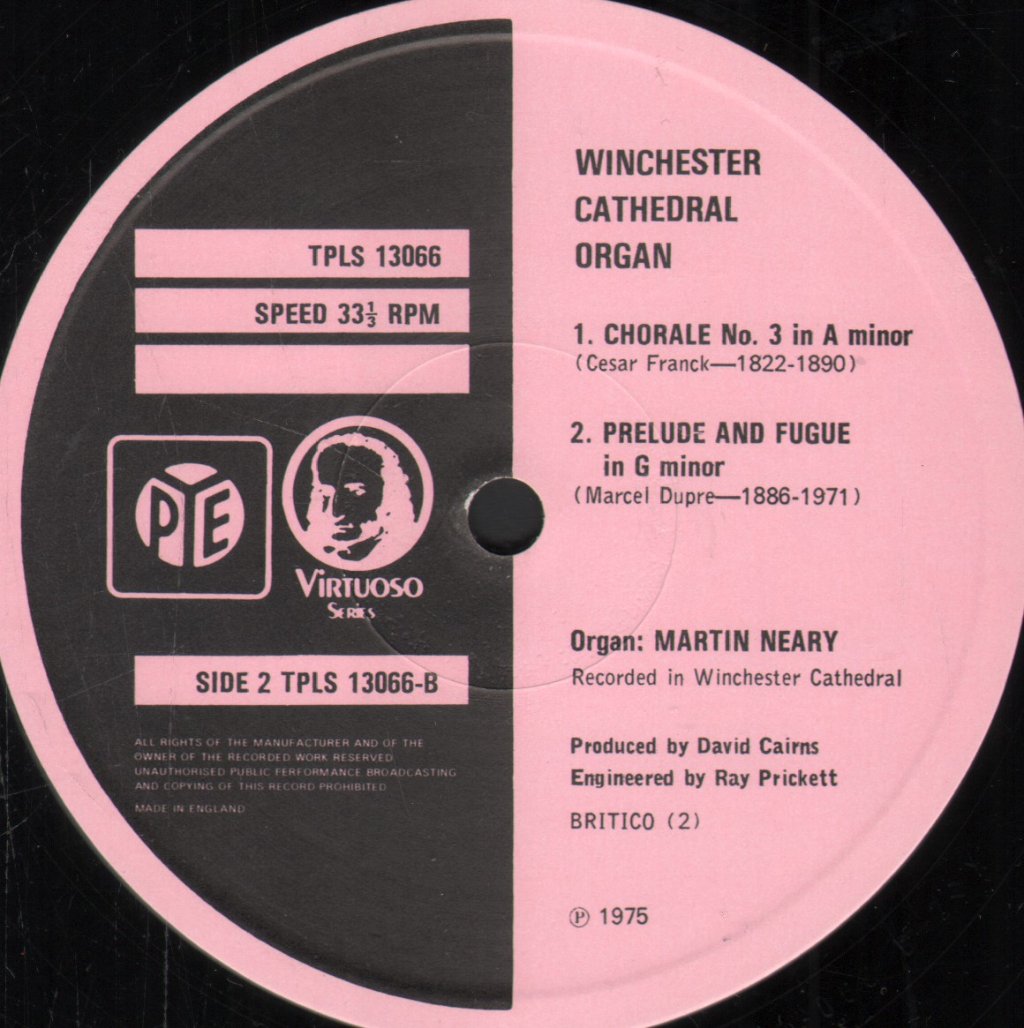 Martin Neary - Winchester Cathedral Organ - Lp