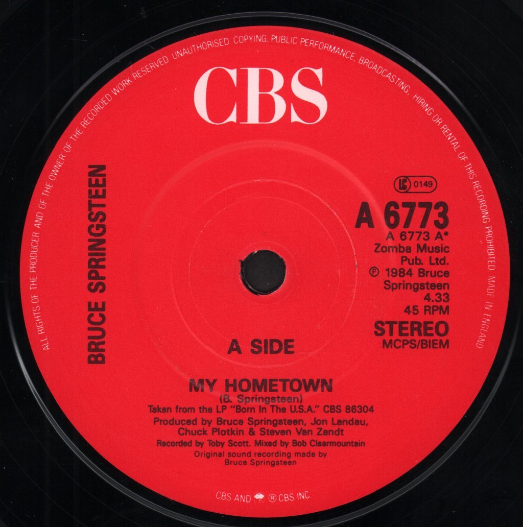 Bruce Springsteen - My Hometown - 7 Inch