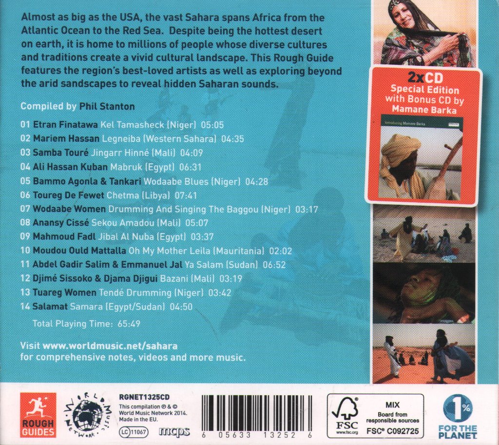 Various Artists - Rough Guide To The Music Of The Sahara - Double Cd