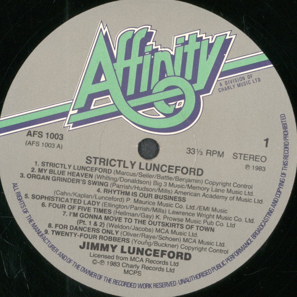 Jimmy Lunceford And His Orchestra - Strictly Lunceford - Lp
